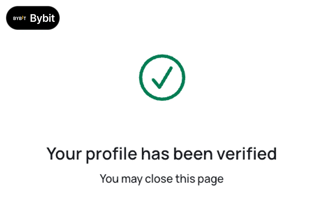 바이비트 KYC 변경방법 PC 6단계 - 인증 완료 확인