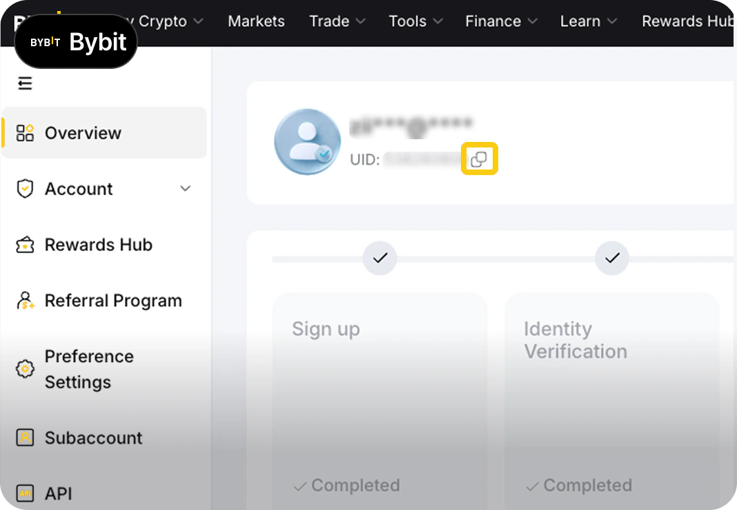 Bybit UID Linking Guide - Find and Copy the UID