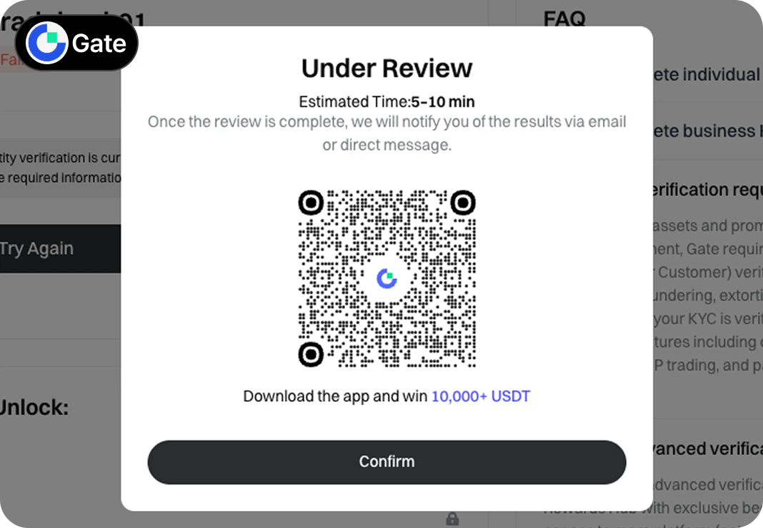 Gate KYC Verification Guide - KYC Review and Completion